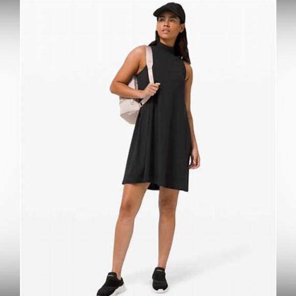 lululemon athletica Dresses & Skirts - Lululemon All-Aligned A-line Dress black size 8